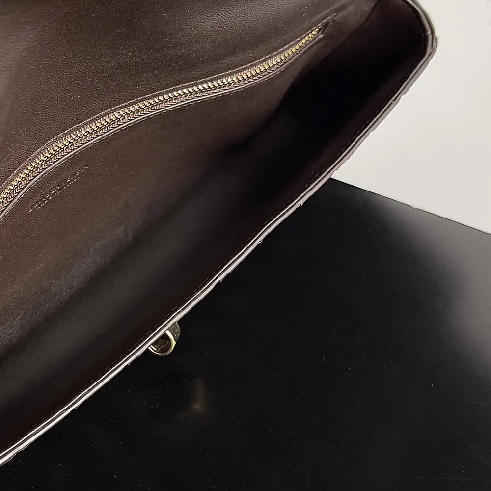 Bottega Veneta Women Andiamo Clutch in Supple Intrecciato Leather-Burgundy - image 7