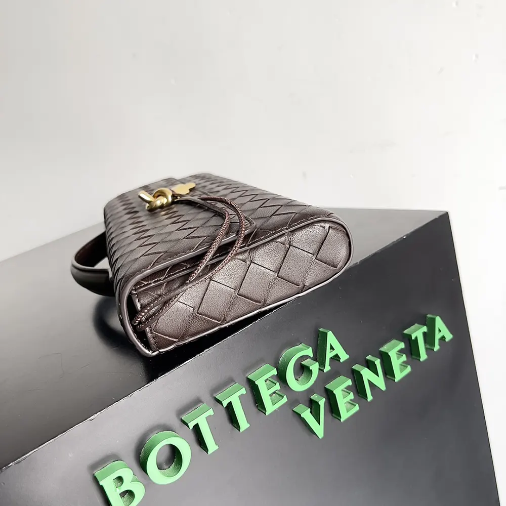Bottega Veneta Women Andiamo Clutch in Supple Intrecciato Leather-Burgundy - image 6