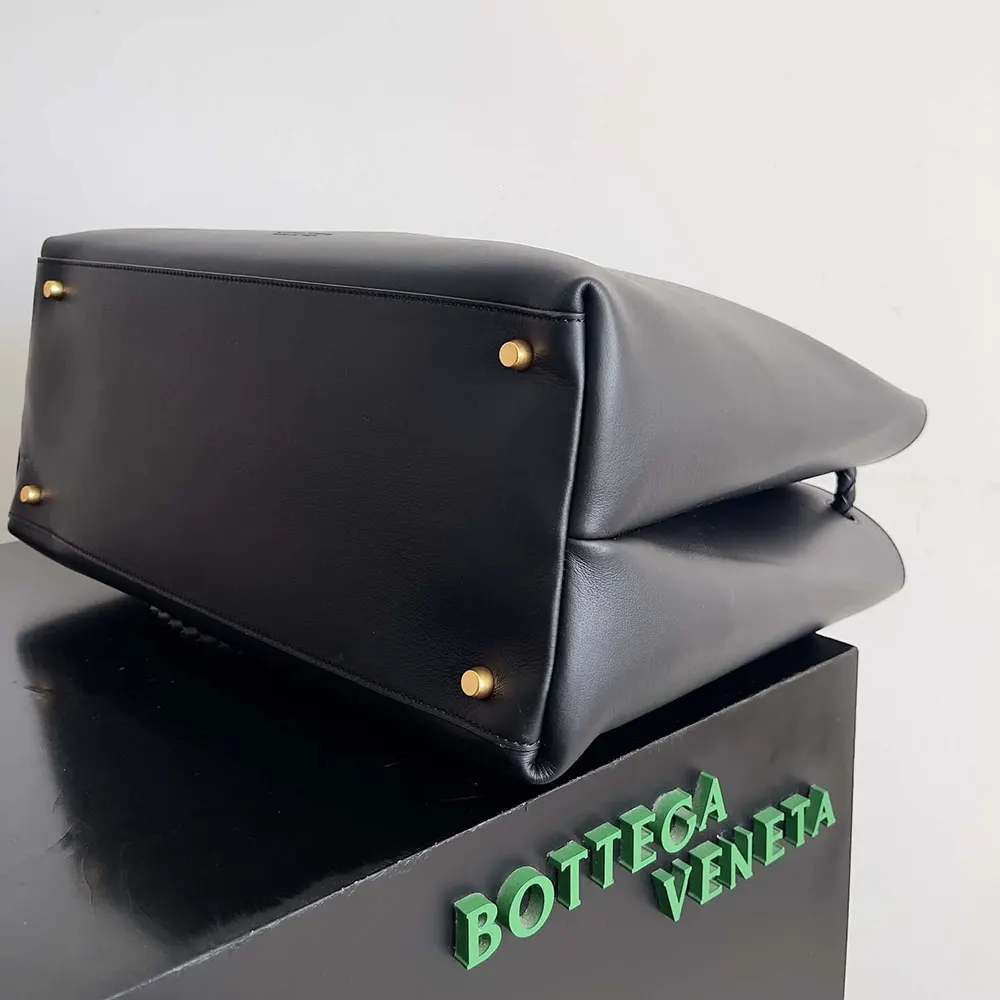 Bottega Veneta Women Large Andiamo in Silky Calf Leather-Black/Gold - image 6