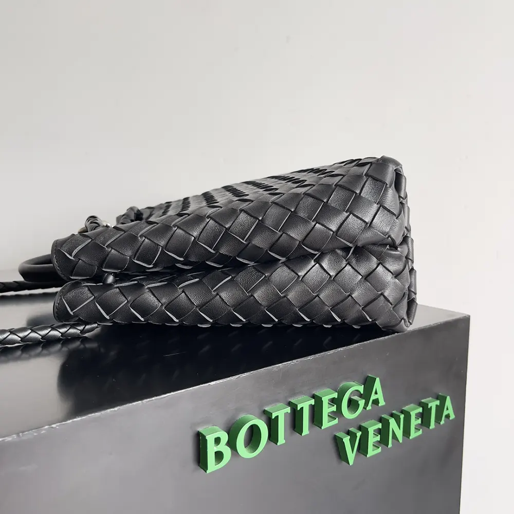 Bottega Veneta Women Medium Andiamo in Supple Intrecciato Leather-Black/Silver - image 5