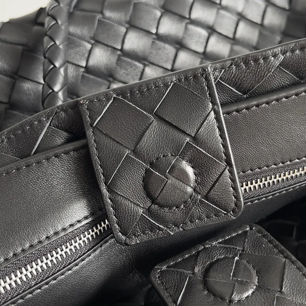 Bottega Veneta Women Medium Andiamo in Supple Intrecciato Leather-Black/Silver - image 9