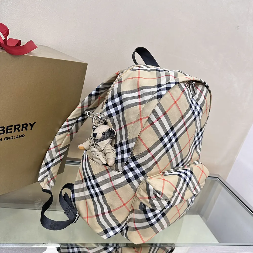 Burberry Women Check Backpack - image 7