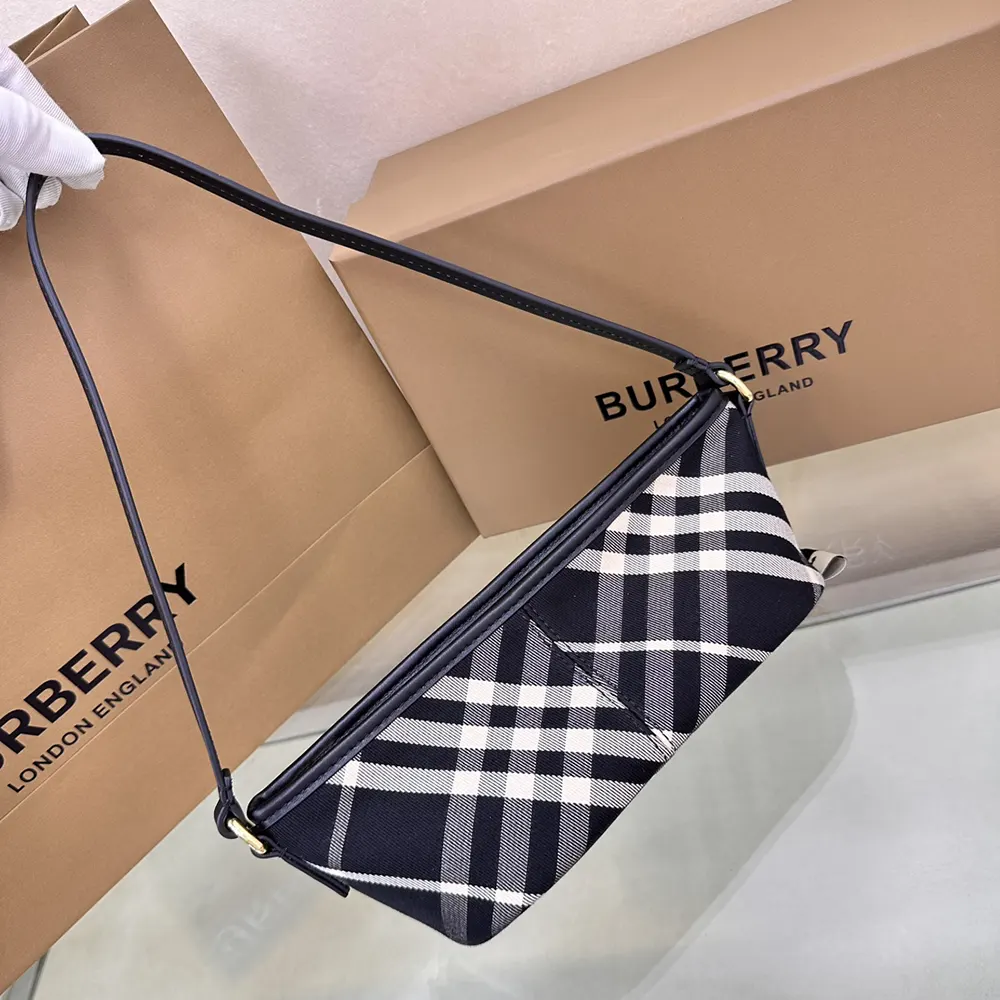 Burberry Women Check Mini Bag-Black - image 4