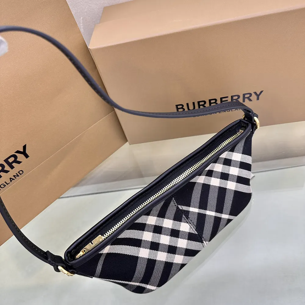 Burberry Women Check Mini Bag-Black - image 5