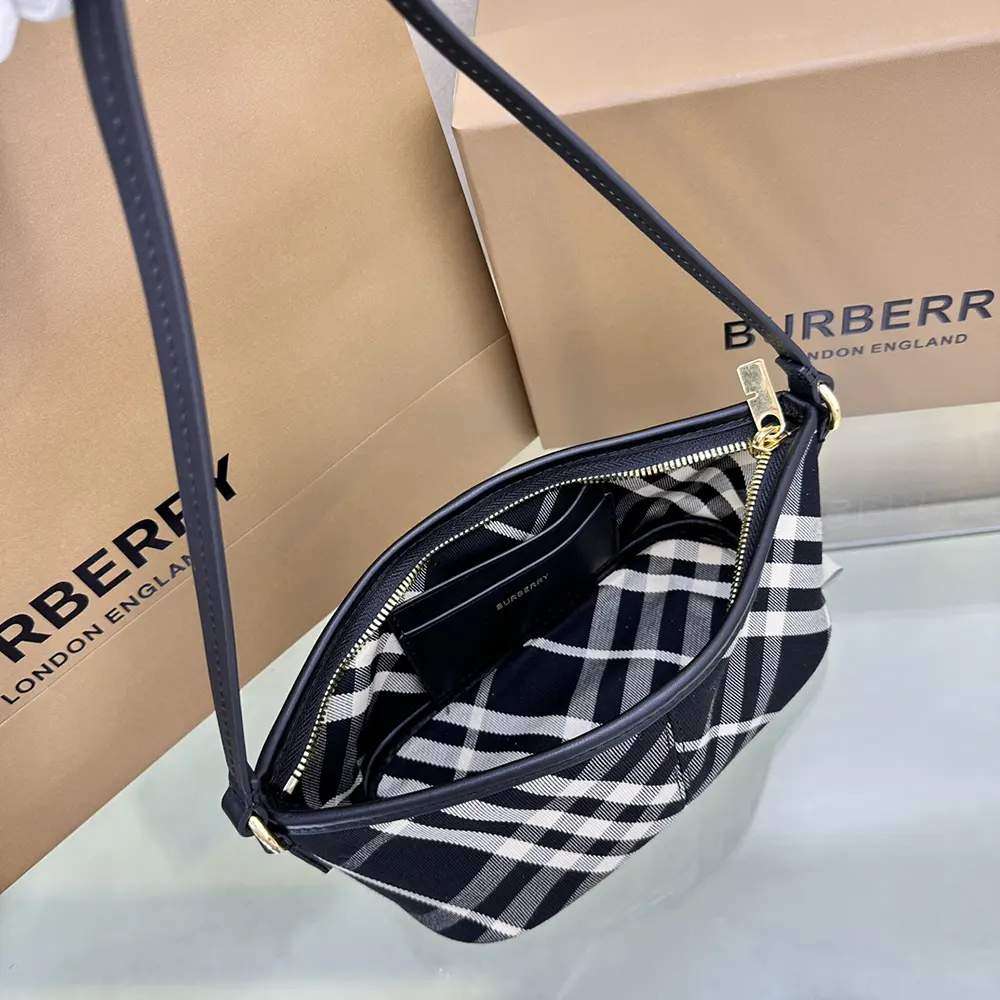 Burberry Women Check Mini Bag-Black - image 7