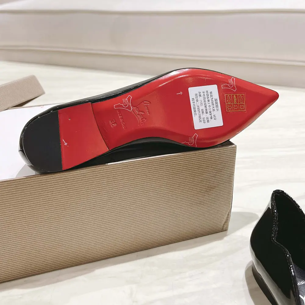 Christian Louboutin Women Hot Chickita Ballerinas Patent Calf Leather-Black - image 10