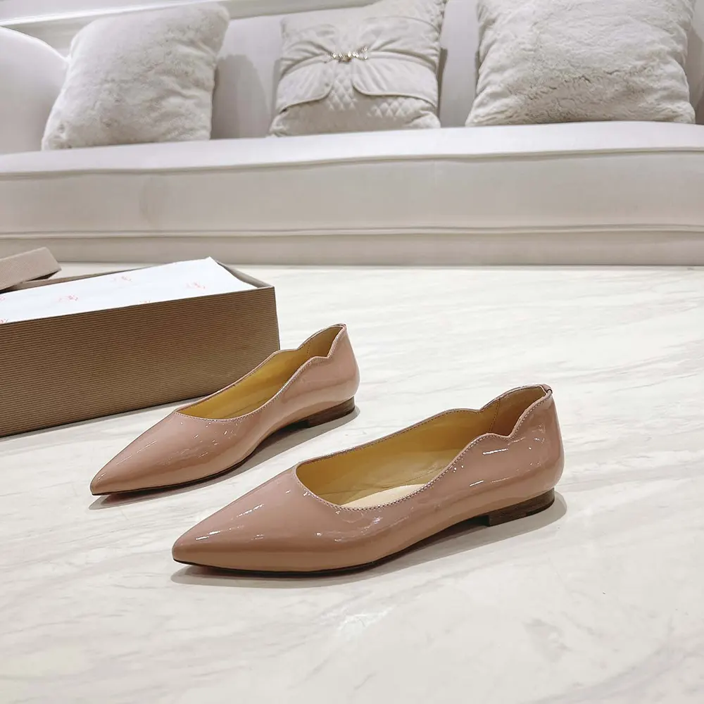 Christian Louboutin Women Hot Chickita Ballerinas Patent Calf Leather-Sandy - image 4