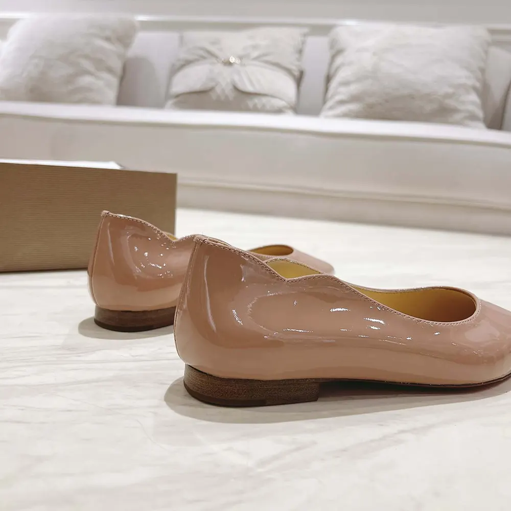 Christian Louboutin Women Hot Chickita Ballerinas Patent Calf Leather-Sandy - image 9