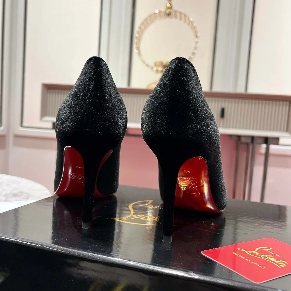 Christian Louboutin Women Kate 85 mm Pumps Veau Velours-Black - image 7