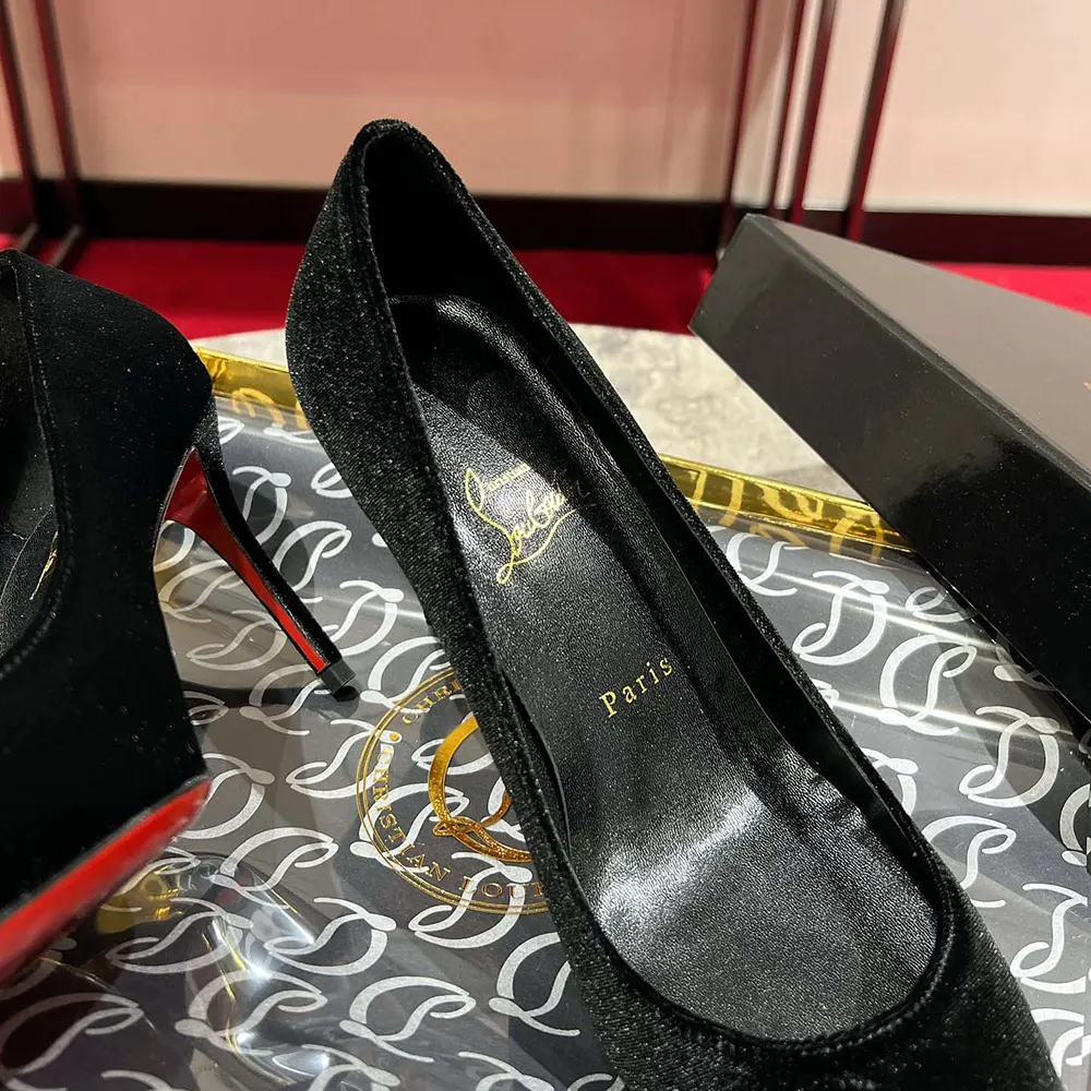 Christian Louboutin Women Kate 85 mm Pumps Veau Velours-Black - image 9