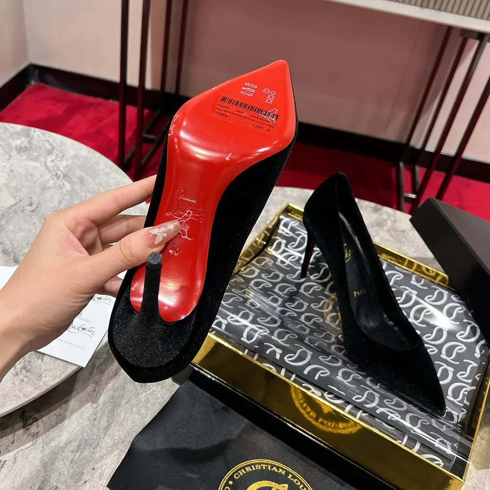 Christian Louboutin Women Kate 85 mm Pumps Veau Velours-Black - image 10