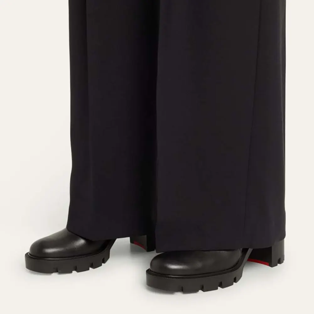 Christian Louboutin Women Marchacroche Leather Red Sole Chelsea Booties - image 6