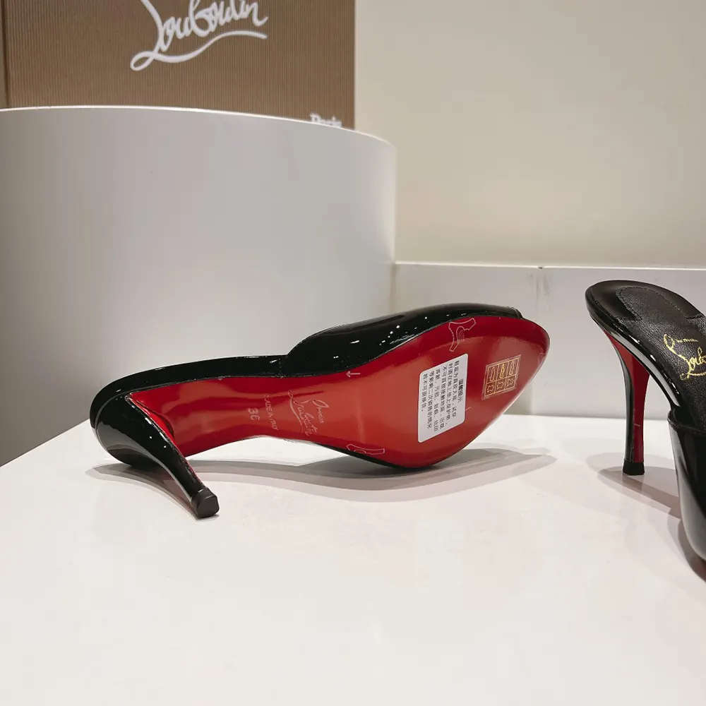 Christian Louboutin Women Me Dolly 100 mm Mules Patent Calf- Black - image 10