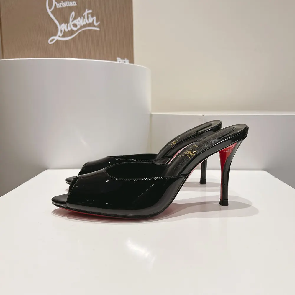 Christian Louboutin Women Me Dolly 100 mm Mules Patent Calf- Black - image 6