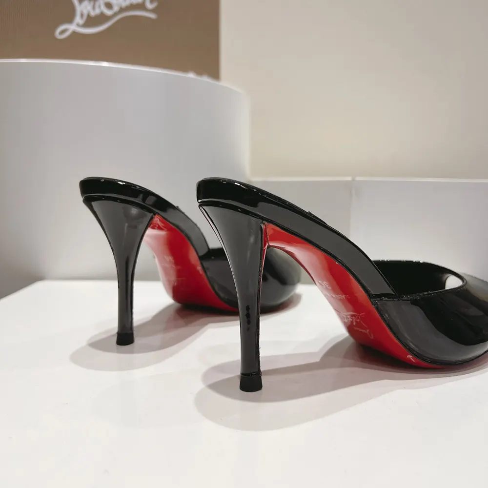 Christian Louboutin Women Me Dolly 100 mm Mules Patent Calf- Black - image 9