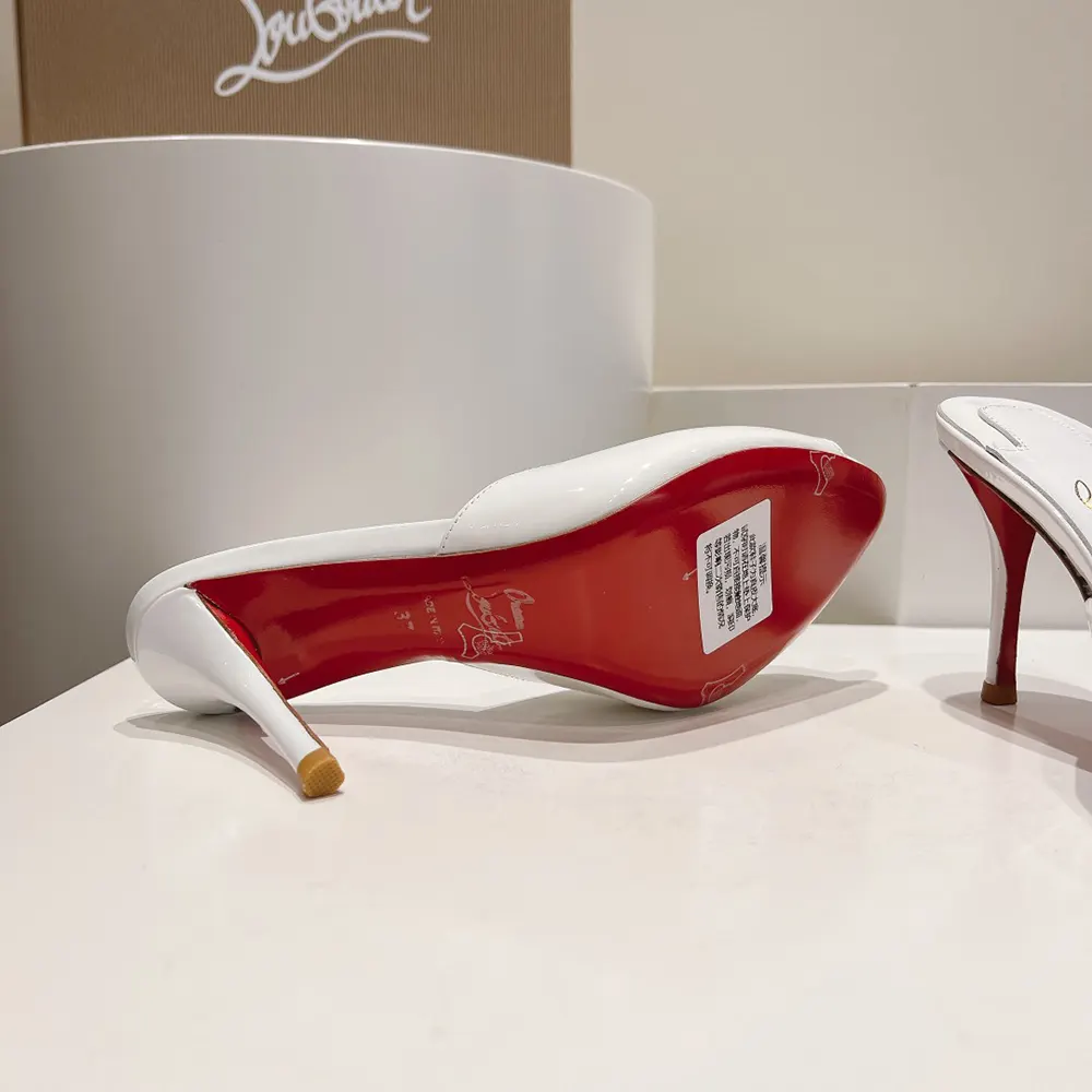 Christian Louboutin Women Me Dolly 100 mm Mules Patent Calf-White - image 10