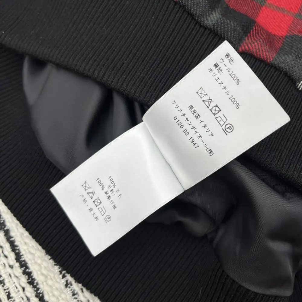 Dior Women Cannage Bomber Jacket with Vest Red, Gray and Black Check’n’Dior Virgin Wool - image 10