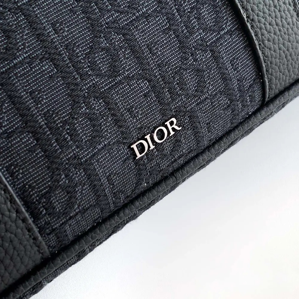 Dior Men Zipped Briefcase Black Dior Oblique Jacquard and Black Grained Calfskin - image 9
