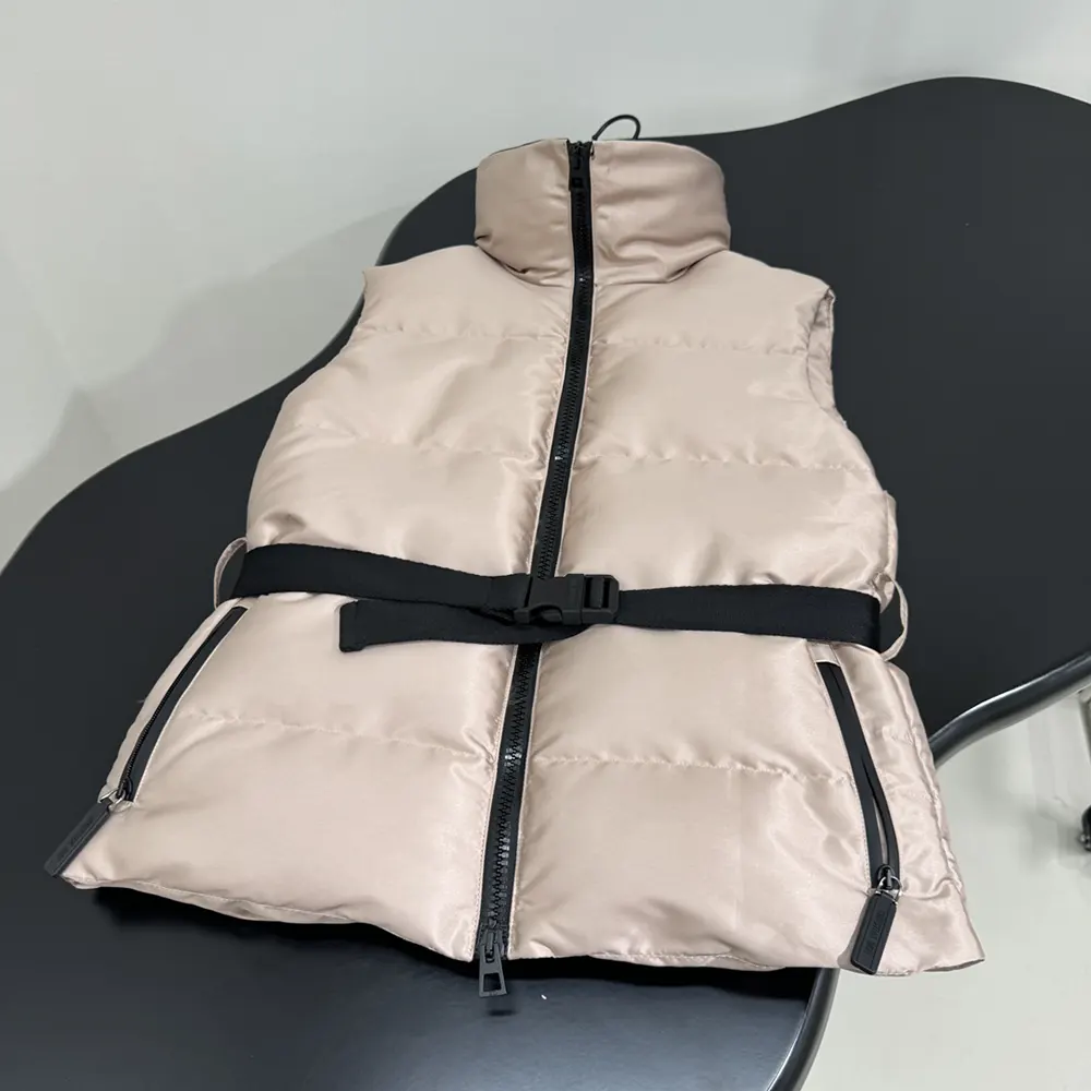 Dior Women DiorAlps Belted Puffer Vest Pink Quilted Technical Taffeta - image 4