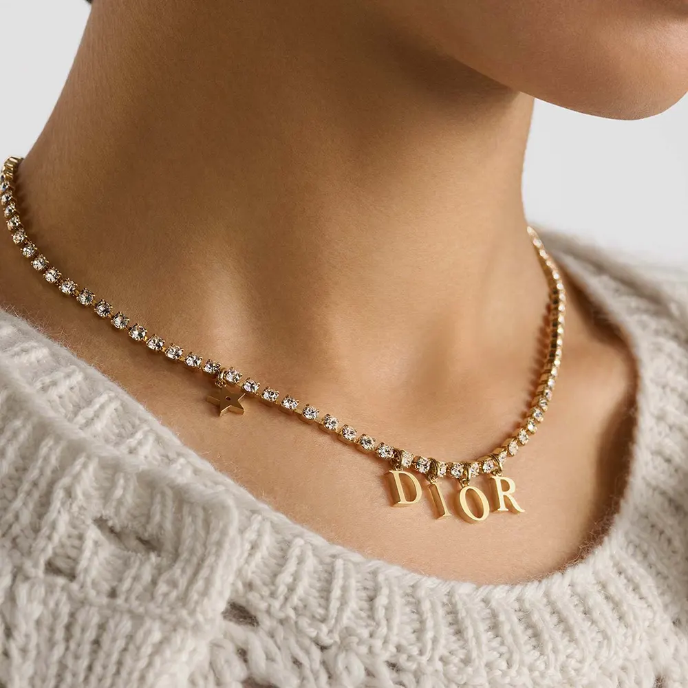 Dior Women Dio(r)evolution Necklace Gold-Finish Metal and Silver-Tone Crystals - image 8