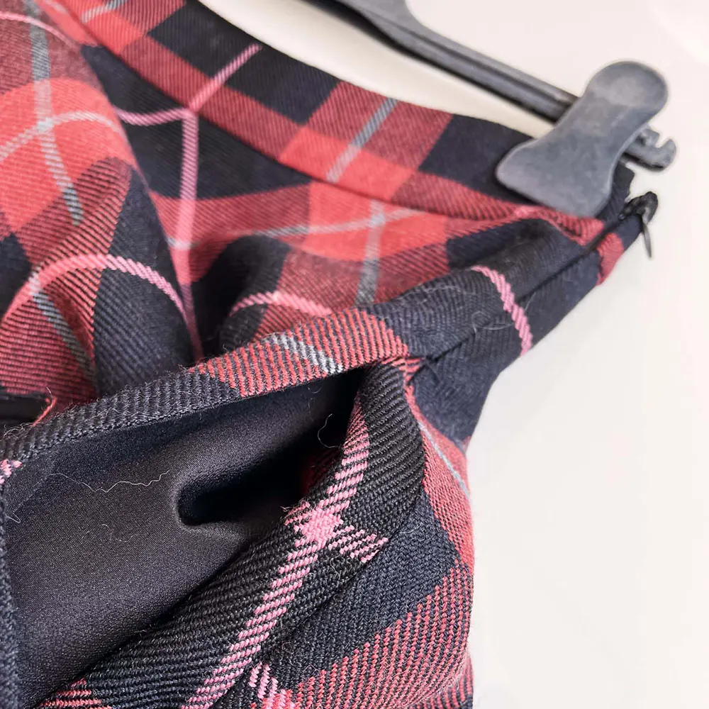 Dior Women Flared Mid-Length Skirt Pink Gray and White Check’n’Dior Virgin Wool - image 8