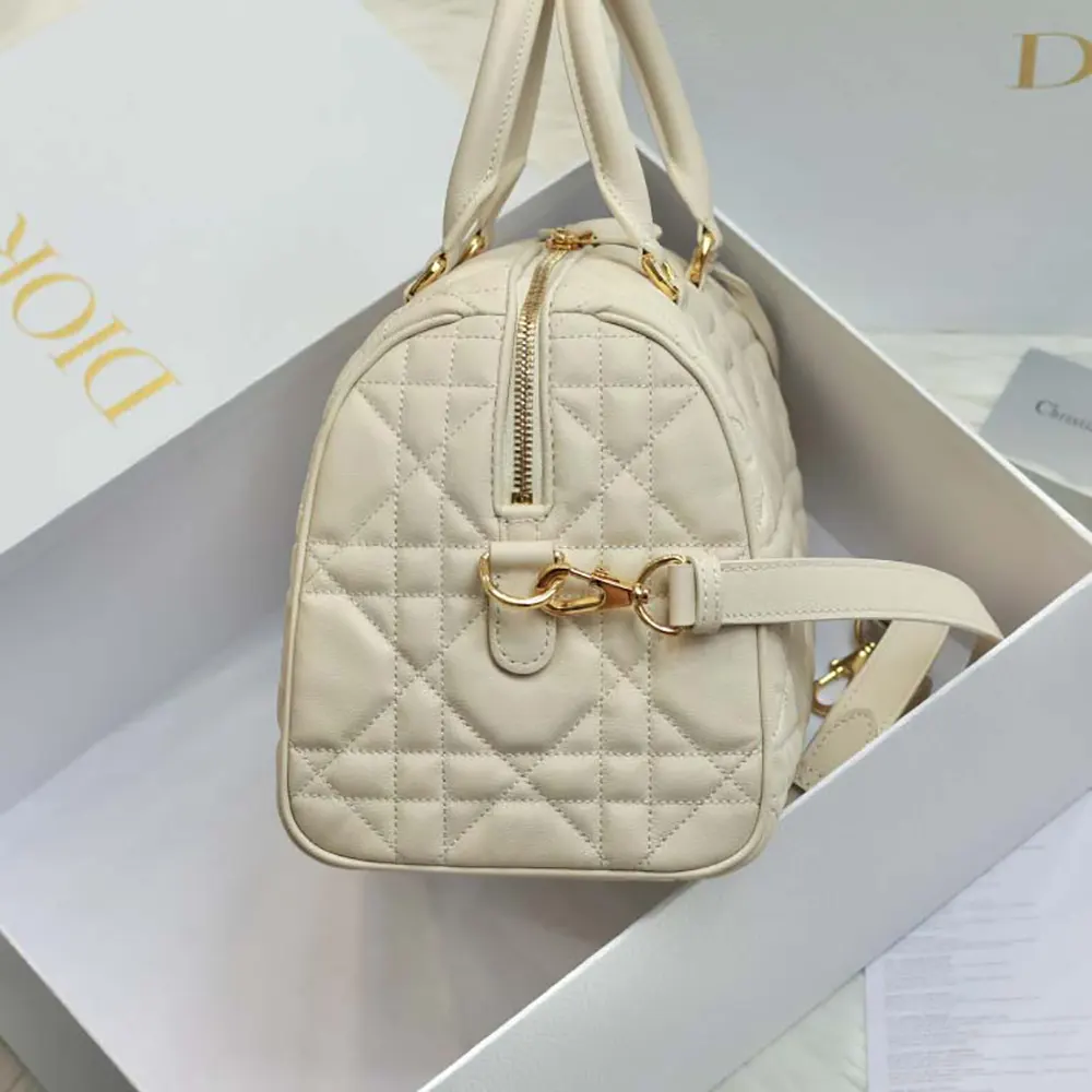 Dior Women Groove 25 Bag Dusty Ivory Macrocannage Calfskin - image 4