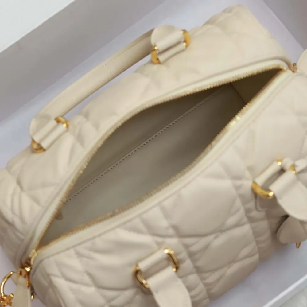 Dior Women Groove 25 Bag Dusty Ivory Macrocannage Calfskin - image 7