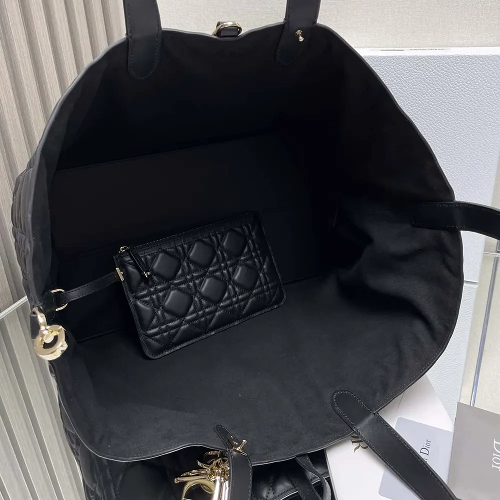 Dior Women Large Dior Toujours Bag Black Macrocannage Calfskin - image 10