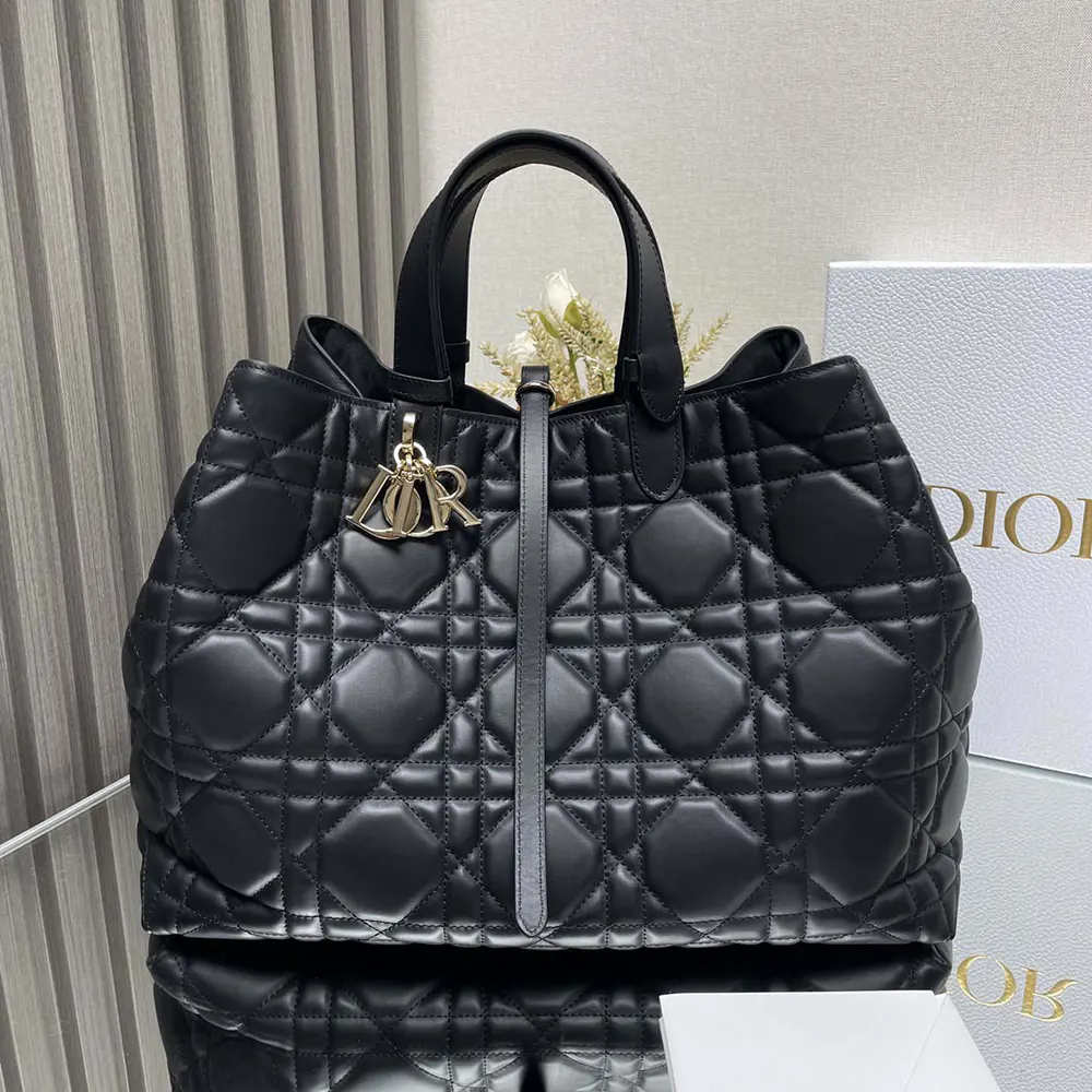 Dior Women Large Dior Toujours Bag Black Macrocannage Calfskin - image 4