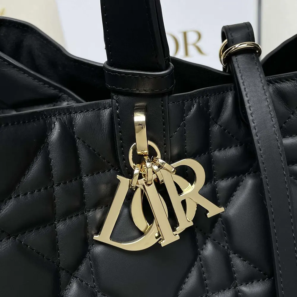 Dior Women Large Dior Toujours Bag Black Macrocannage Calfskin - image 9