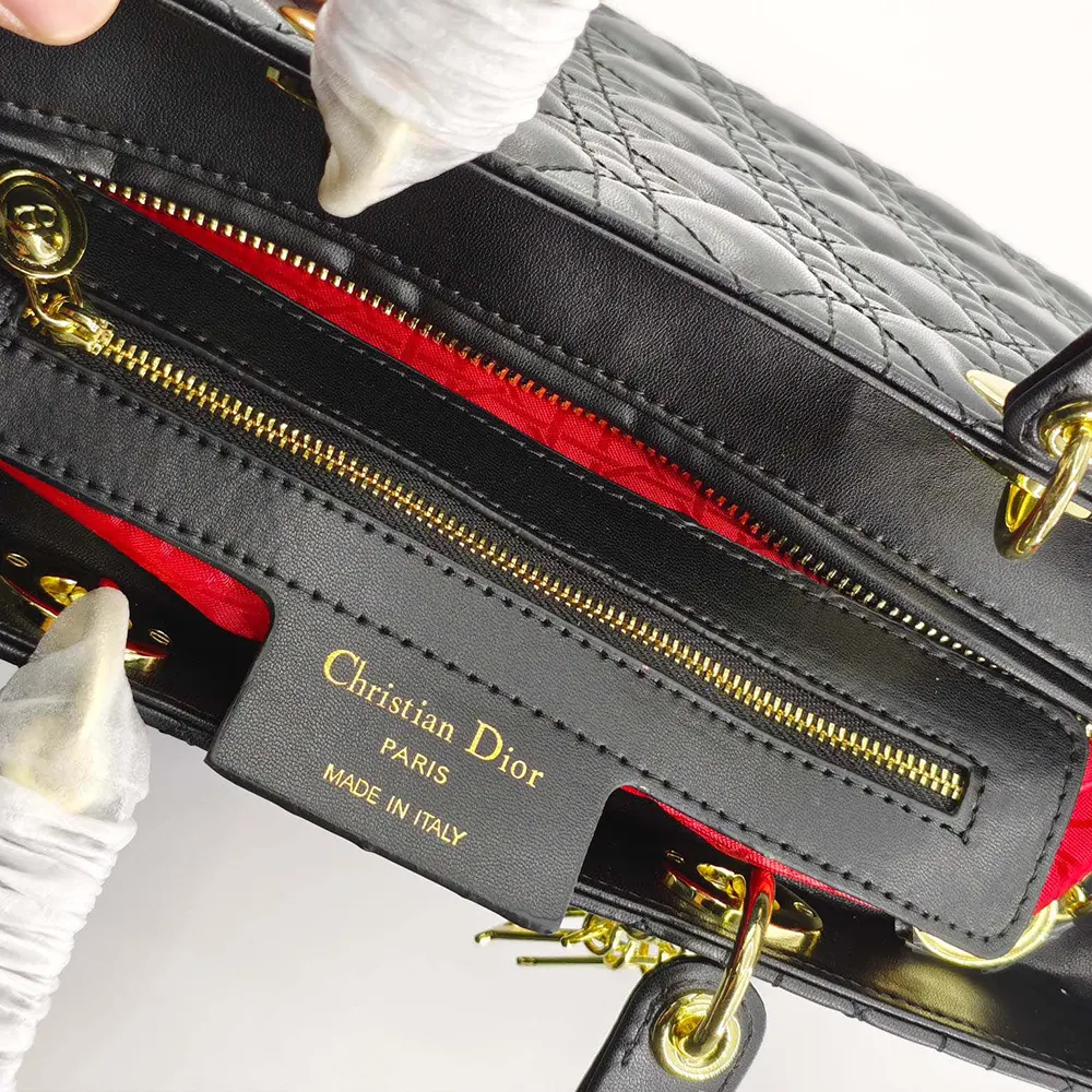 Dior Women Large Lady Dior Bag Black Cannage Lambskin - image 9