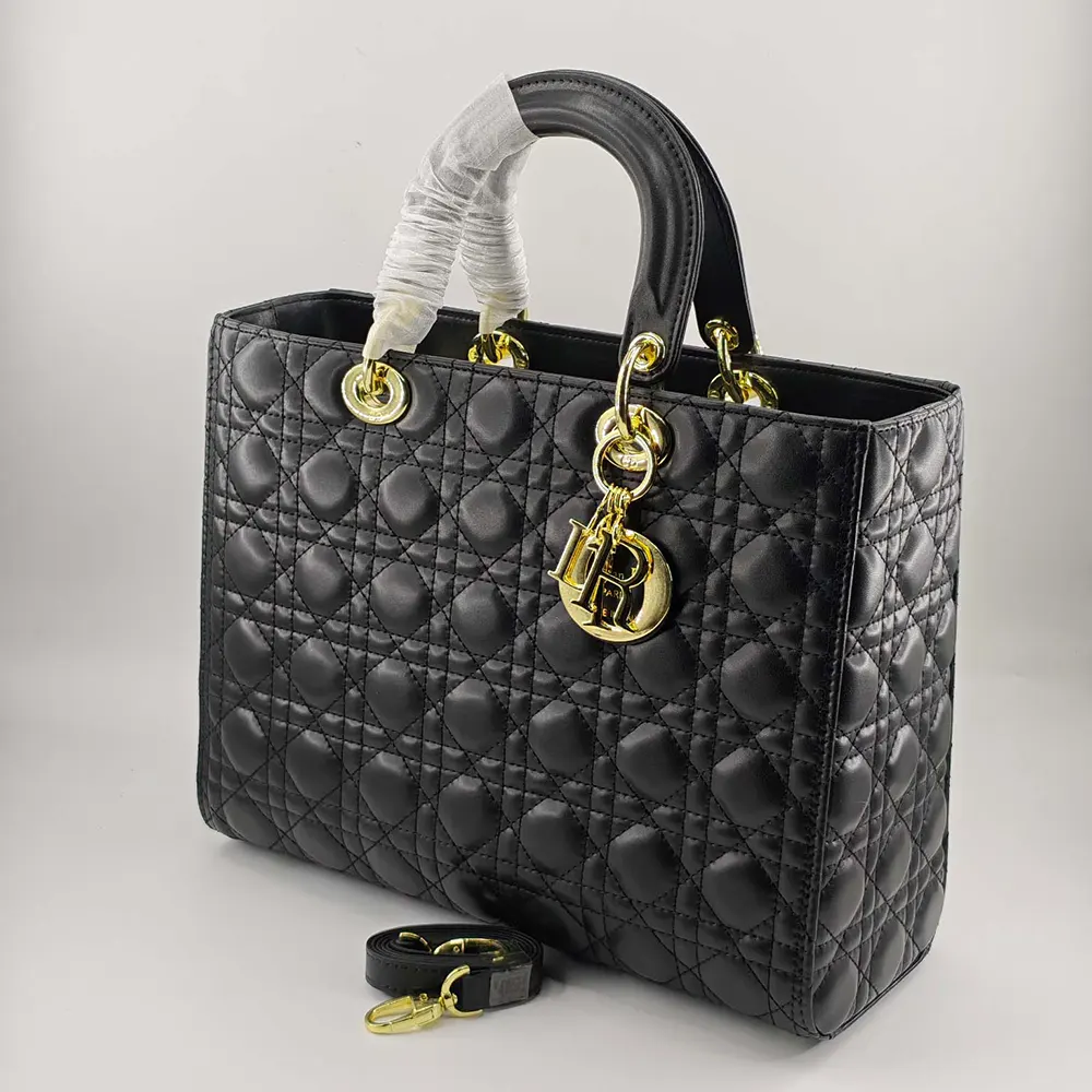 Dior Women Large Lady Dior Bag Black Cannage Lambskin - image 4