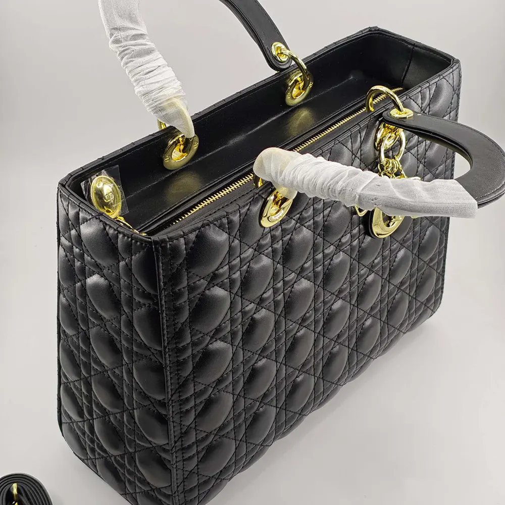 Dior Women Large Lady Dior Bag Black Cannage Lambskin - image 5