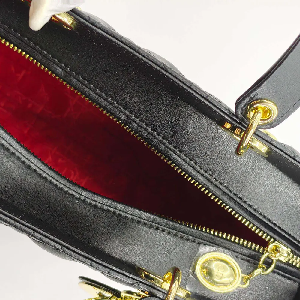 Dior Women Large Lady Dior Bag Black Cannage Lambskin - image 10