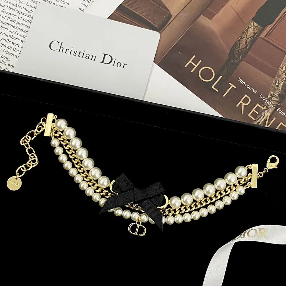 Dior Women Le Nœud de Dior Bracelet displayed on wrist with elegant lighting