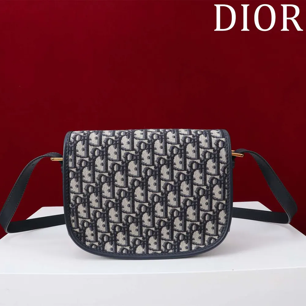 Side angle showing adjustable strap on Dior Women Medium Dior Bobby Bag