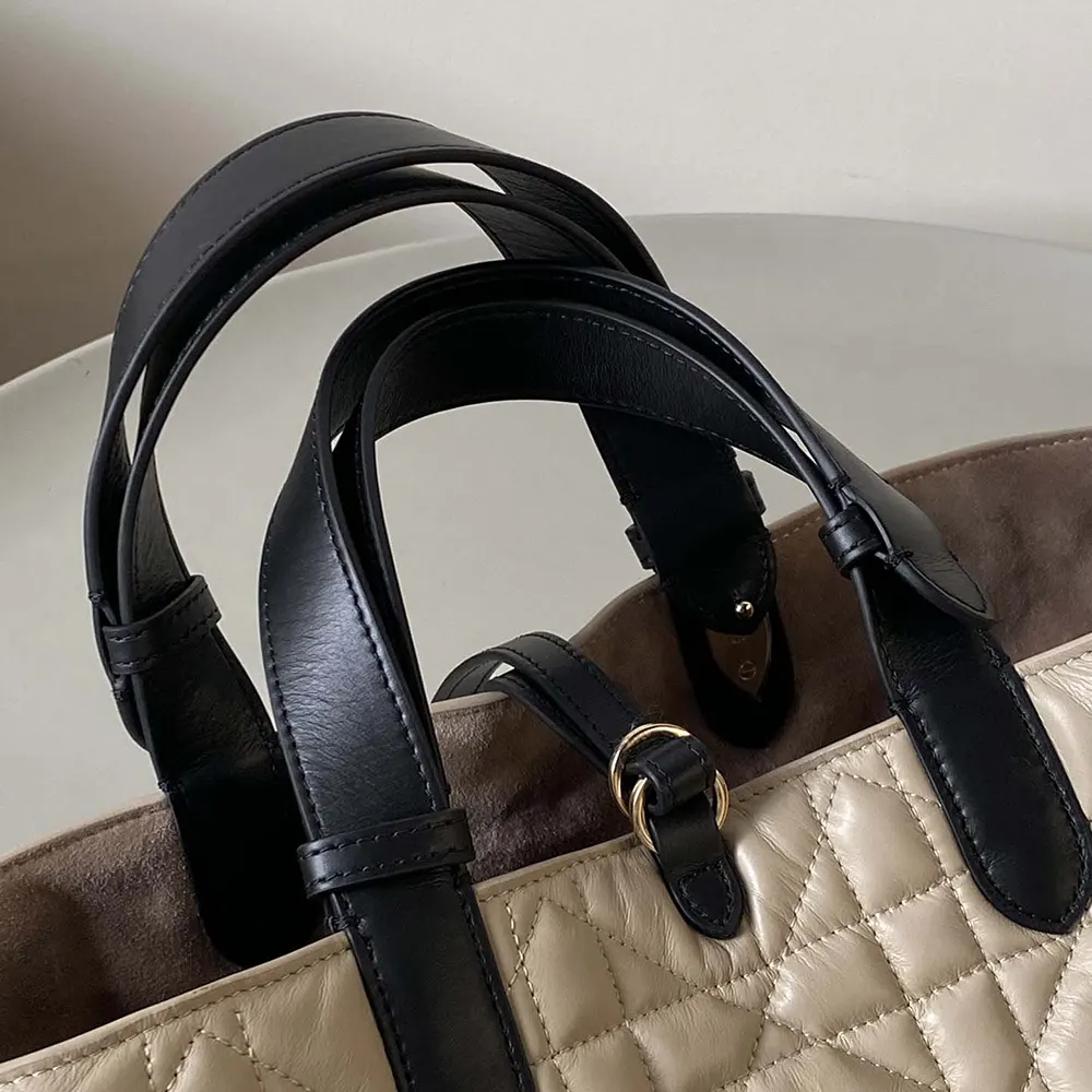 Dior Women Medium Dior Toujours Bag Rope Beige and Black Macrocannage Calfskin - image 5