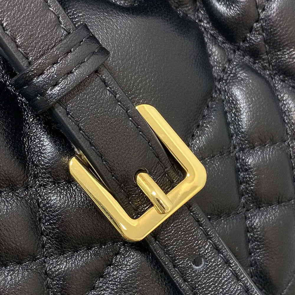 Dior Women Miss Caro Mini Bucket Bag with Drawstring Black Macrocannage Lambskin - image 8