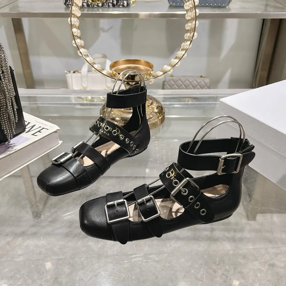 Dior Women Punk Ballet Flat Black Supple Calfskin - image 4