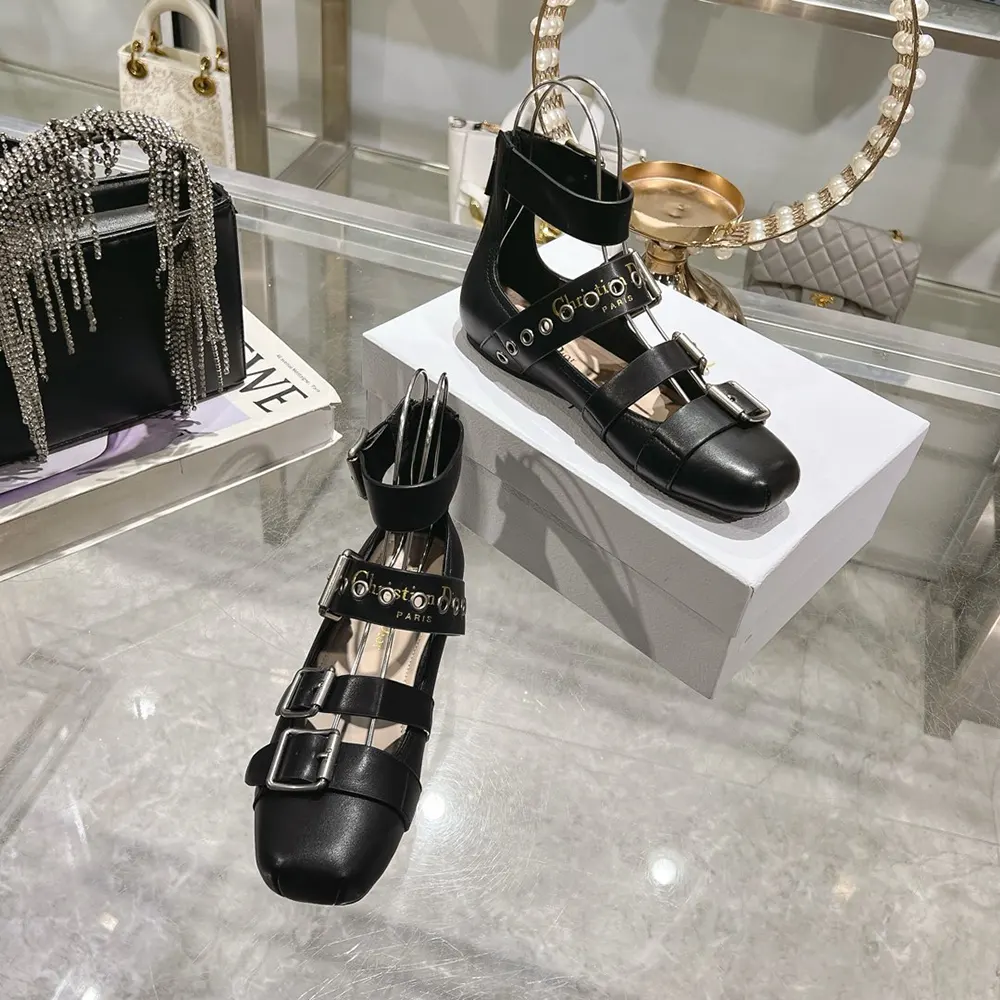 Dior Women Punk Ballet Flat Black Supple Calfskin - image 5