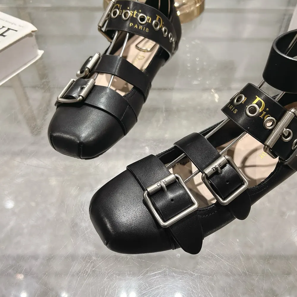 Dior Women Punk Ballet Flat Black Supple Calfskin - image 9