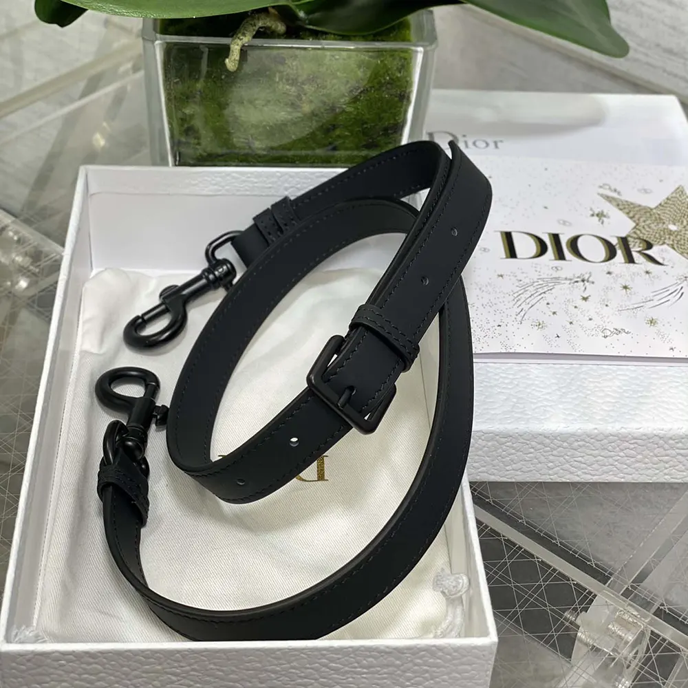 Dior Women Saddle Bag with Strap Black Ultramatte Calfskin - image 10