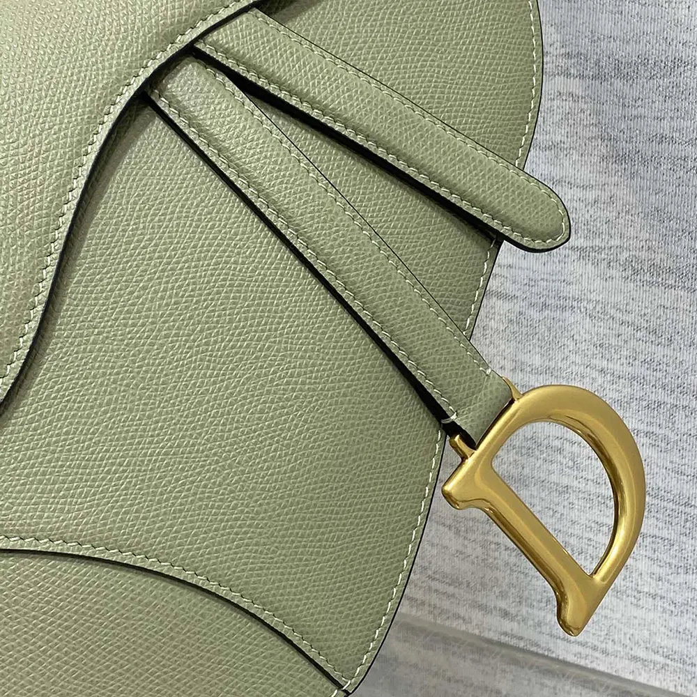 Dior Women Saddle Bag with Strap Cedar Green Grained Calfskin - image 8
