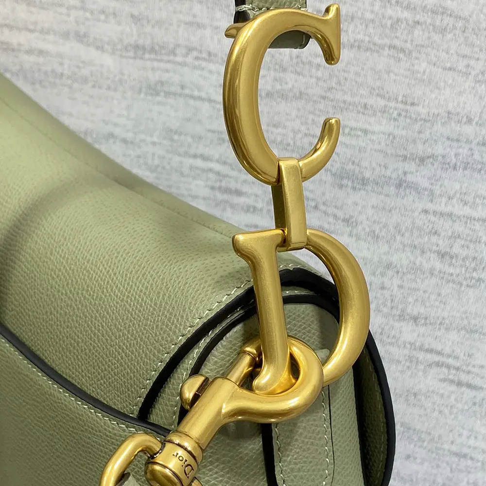 Dior Women Saddle Bag with Strap Cedar Green Grained Calfskin - image 7