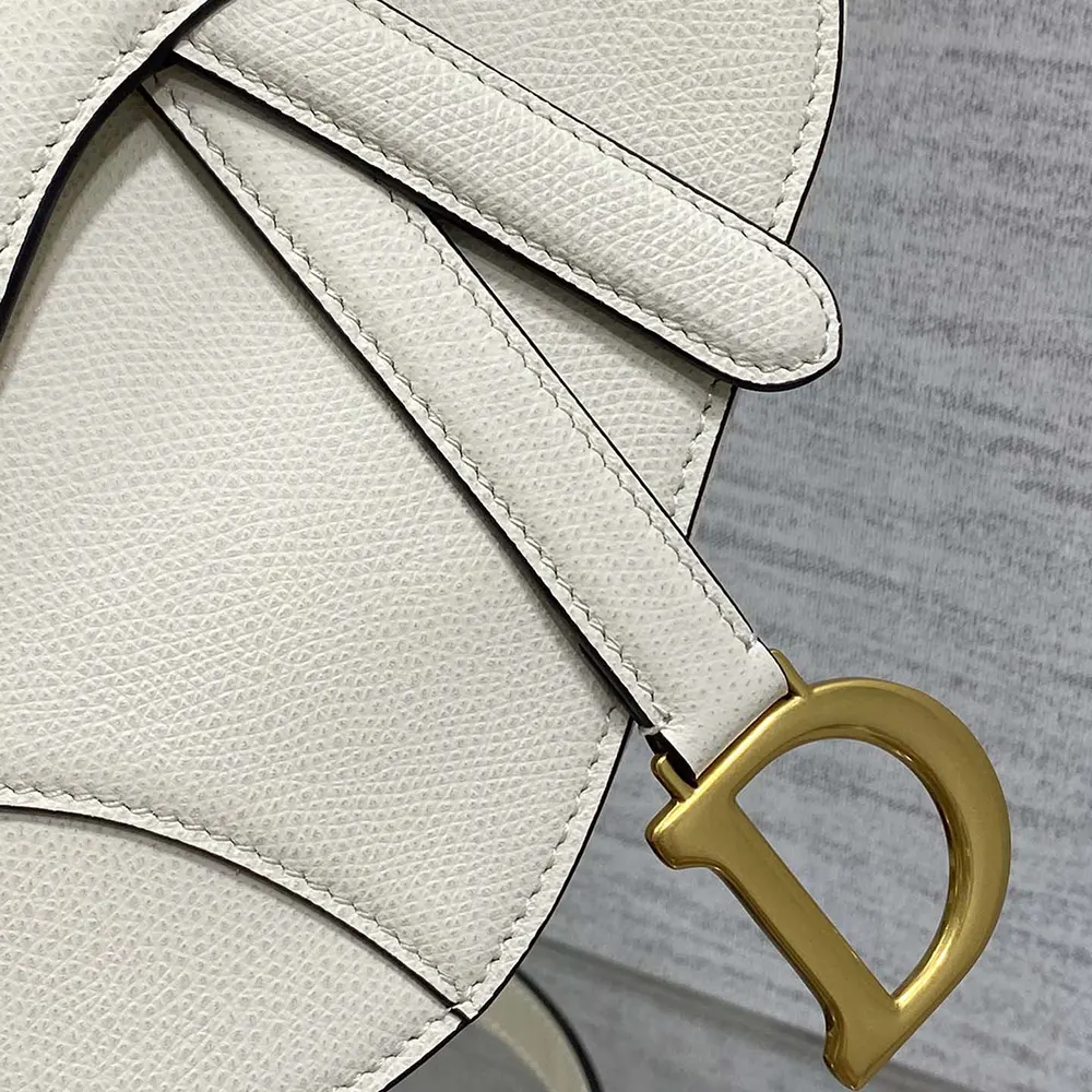 Dior Women Saddle Bag with Strap Latte Grained Calfskin - image 8