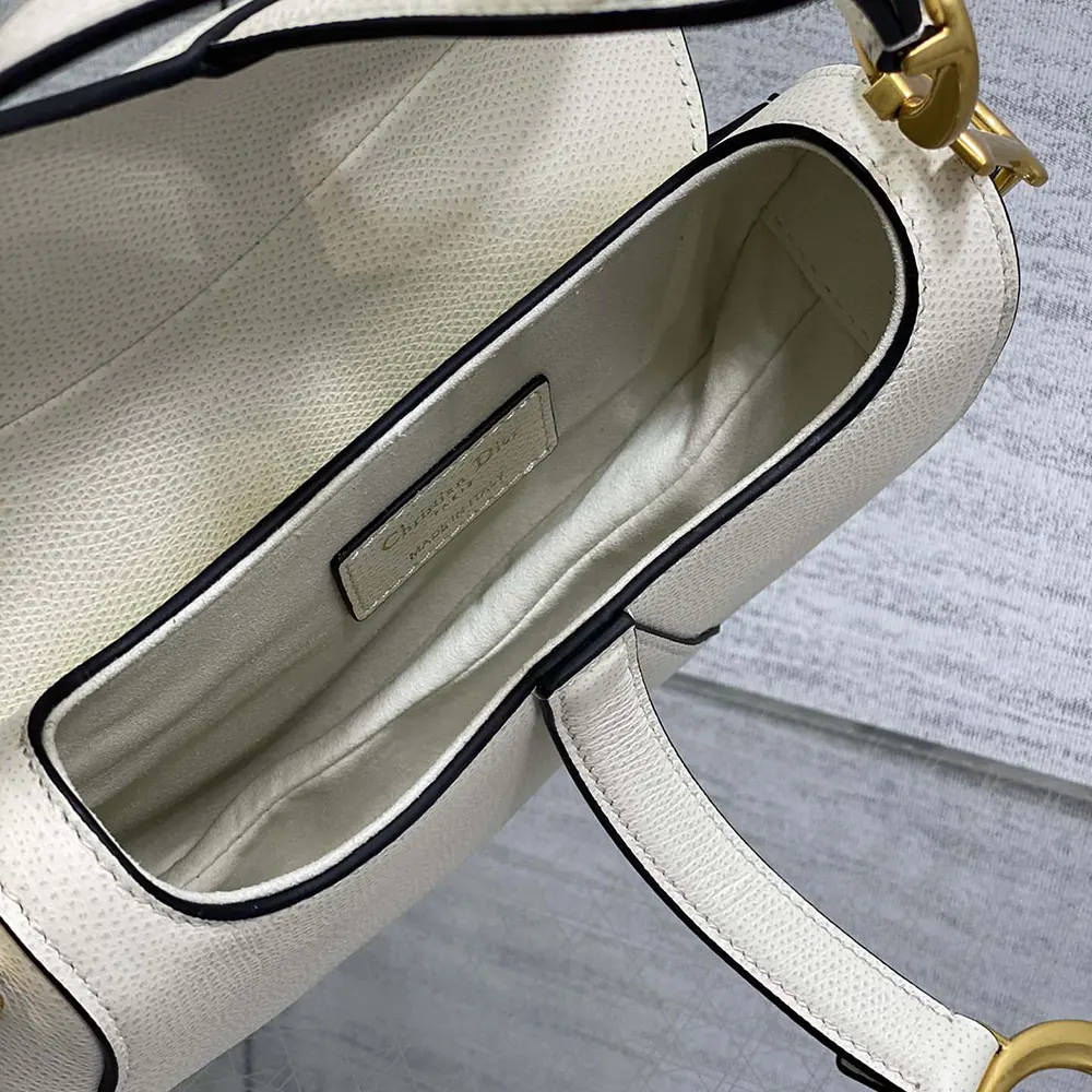 Dior Women Saddle Bag with Strap Latte Grained Calfskin - image 5
