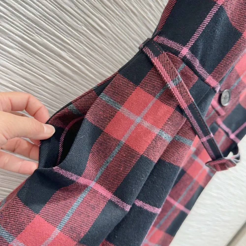 Dior Women Short Belted Dress Pink Gray and White Check’n’Dior Virgin Wool - image 7