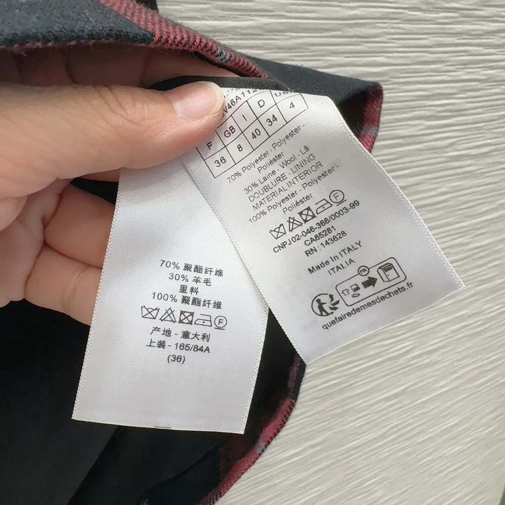 Dior Women Short Belted Dress Pink Gray and White Check’n’Dior Virgin Wool - image 10