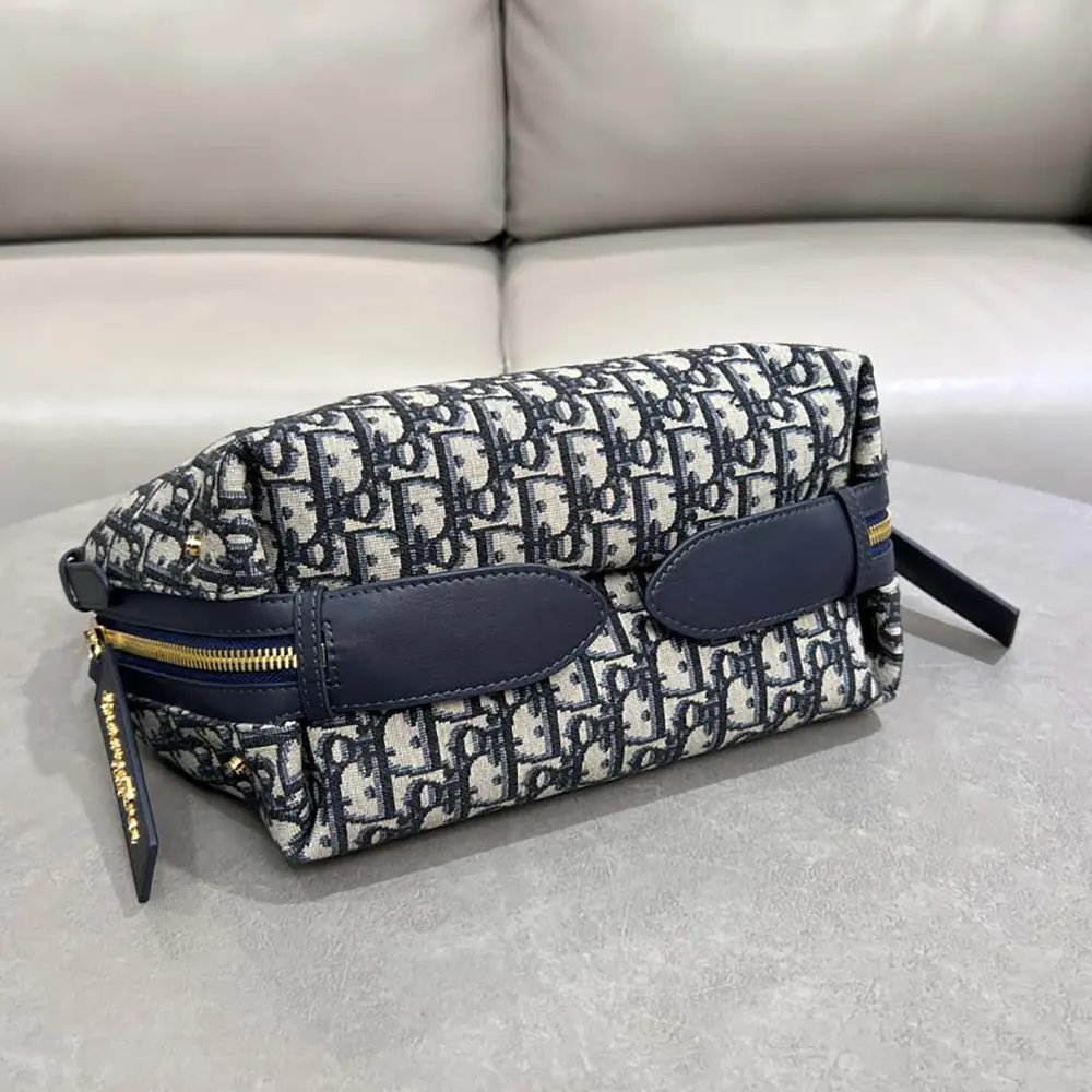 Dior Women Small D-Journey Bag Blue Dior Oblique Jacquard - image 5
