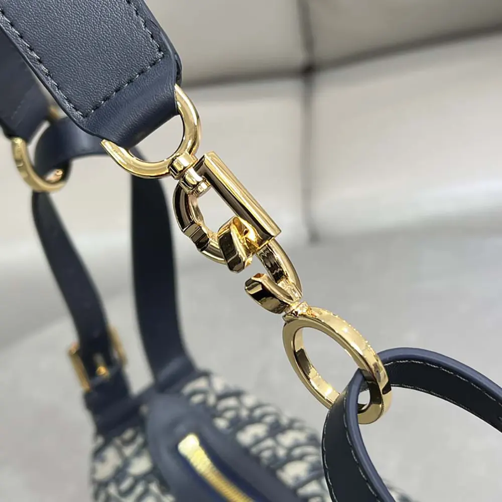 Dior Women Small D-Journey Bag Blue Dior Oblique Jacquard - image 9